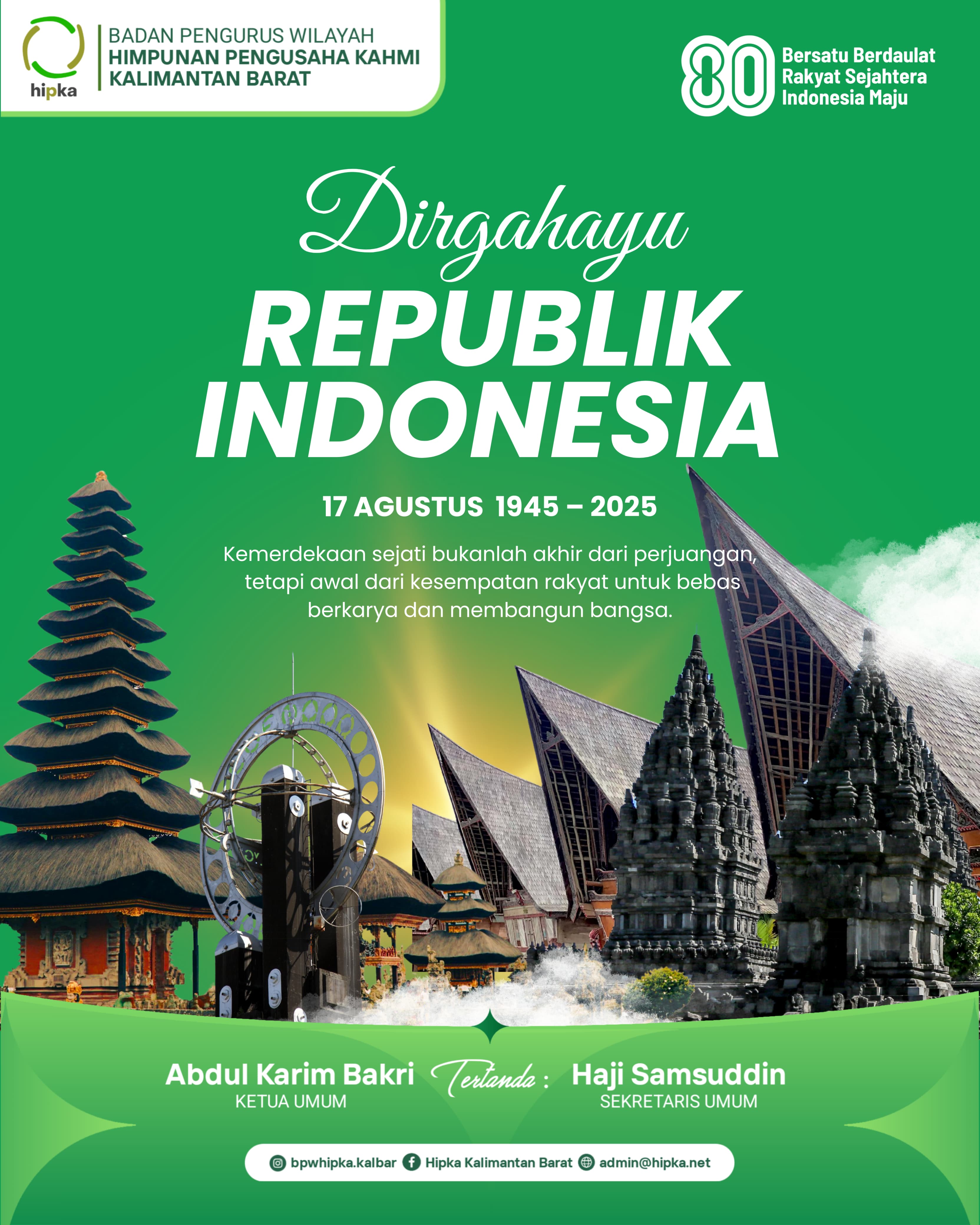 Dirgahayu Republik Indonesia 17 Agustus 1945 - 17 Agustus 2025